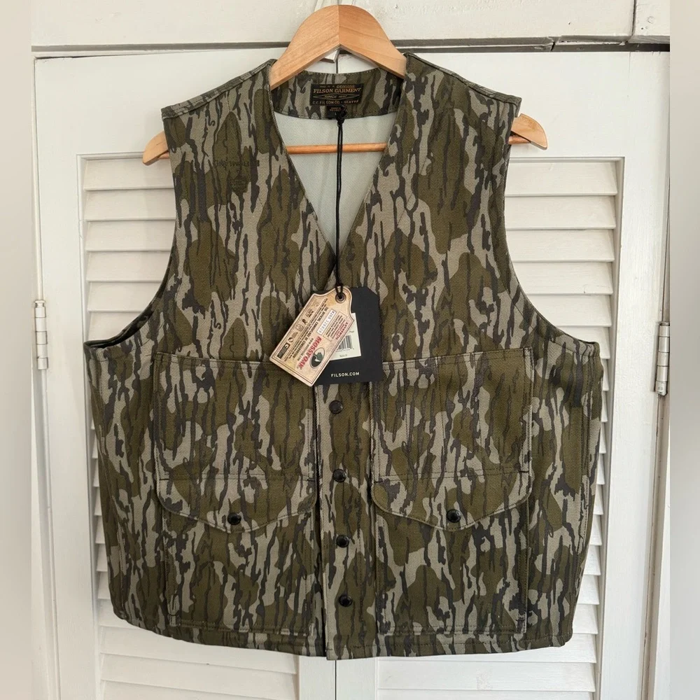 Filson Rugged Twill Cruiser Vest size XL Mossy Oak Bottomland Factory 1sts - Picture 1 of 4